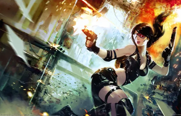 Girl, the city, weapons, Wenjun Lin