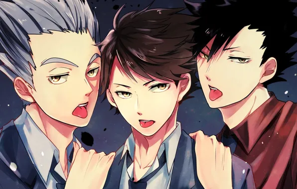 Art, guys, volleyball, Haikyuu