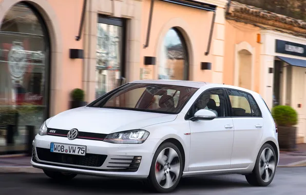 Picture car, Volkswagen, white, Golf, GTI, new, 5-door, 2013