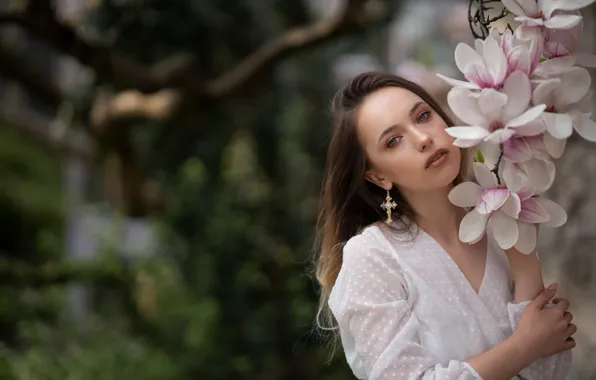 Picture girl, spring, Lidia