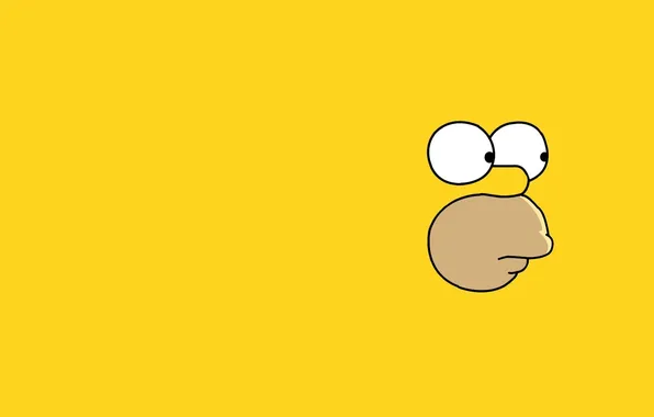 Picture The simpsons, Homer, yellow background