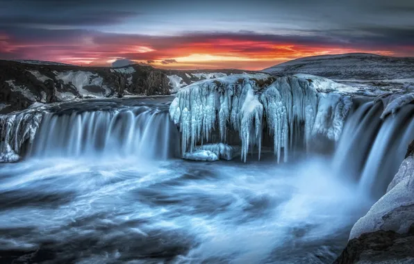 Picture nature, Iceland, Godafoss