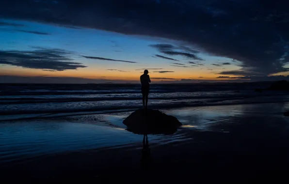 HORIZON, The SKY, CLOUDS, SURF, SUNSET, COAST, PEOPLE, DAL