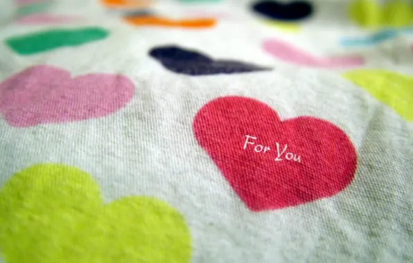 Picture love, colored, hearts, blanket