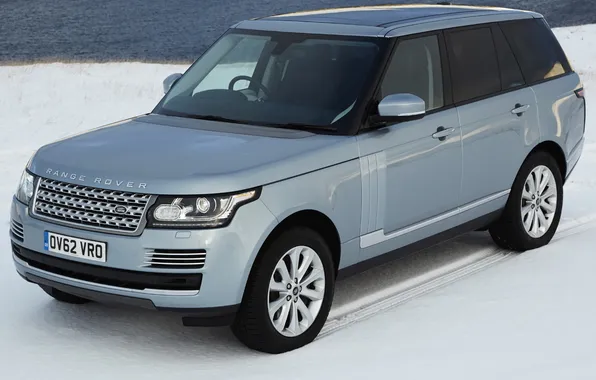 Snow, Land Rover, Range Rover, car, the front, land Rover, Vogue, TDV6