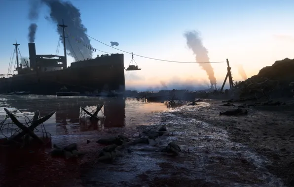Shore, Ship, the battlefield, Battlefield 1