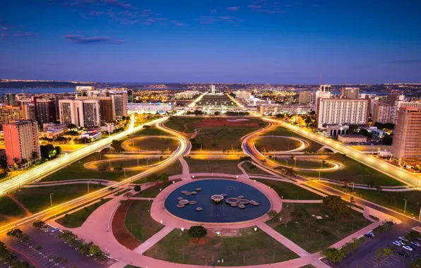Night, lights, home, Brasilia