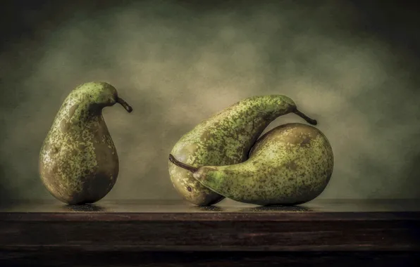Food, treatment, the plot, fruit, still life, trio, pear, Wallpaper from lolita777