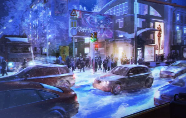 Picture machine, street, people, everlasting summer, endless summer, iichan-eroge