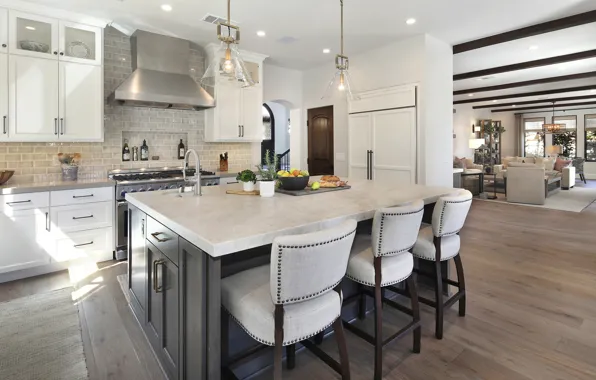 Design, house, room, furniture, chairs, kitchen, cabinets