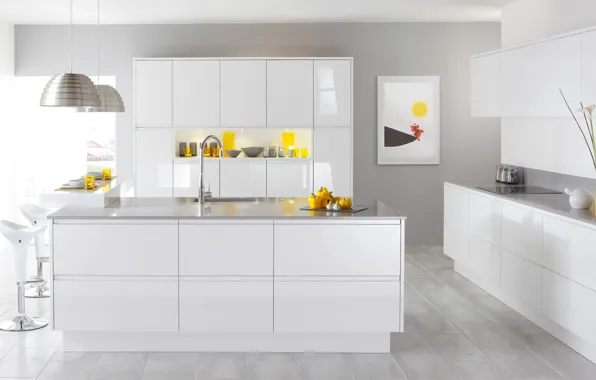 Picture design, style, interior, white modern kitchen