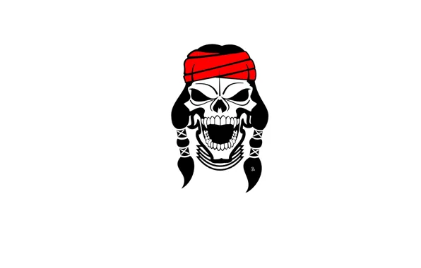 Picture skull, sake, Indian, Apache