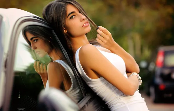 Girl, brown eyes, photographer, model, brunette, Giovanni Zacche