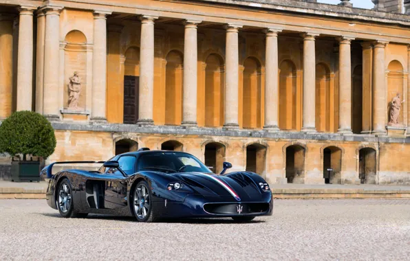 Auto, reflection, Maserati, the building, Carbon, MC12