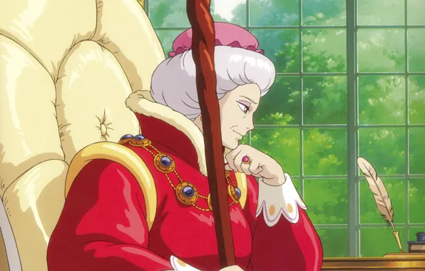 Pen, thoughts, chair, MAG, profile, staff, ring, sorceress