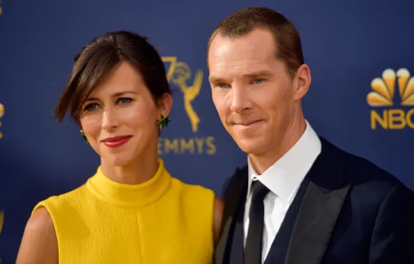 Two, smile, Benedict Cumberbatch, Benedict Cumberbatch, wife, Sophie Hunter