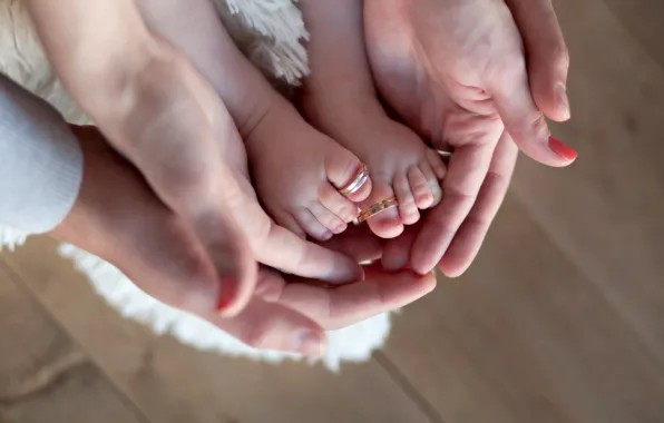 Love, child, ring, hands