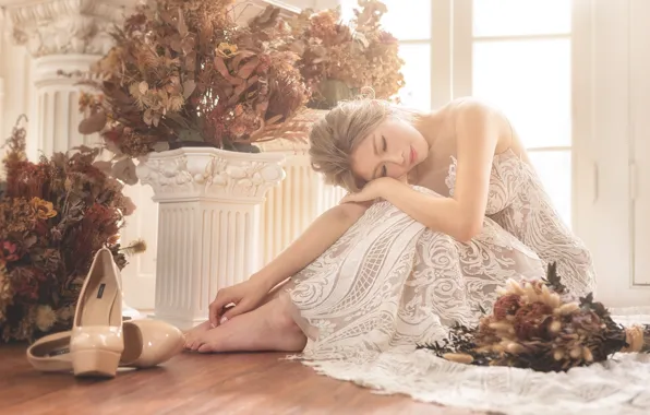 Girl, dress, The bride