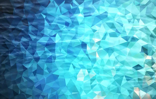 Water, light, line, blue, blue, triangles, pool, angle