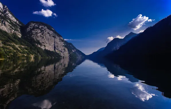 Landscape, mountains, nature, lake, reflection, river