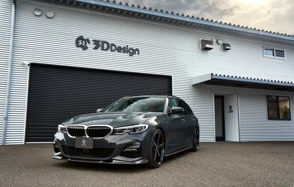 BMW, Front, Grey, Touring, BMW 3 Series, 3D Design, G21, BMW 330i Touring