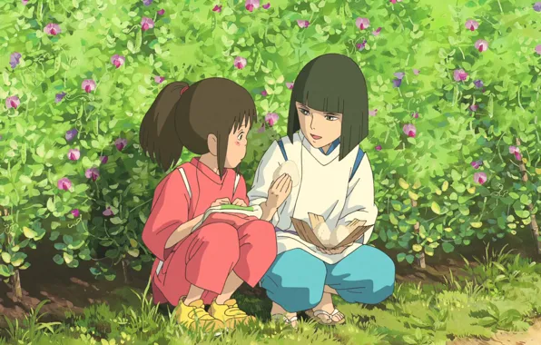 Wallpaper Haku, Chihiro Ogino, Sen to Chihiro no Kamikakushi for mobile ...