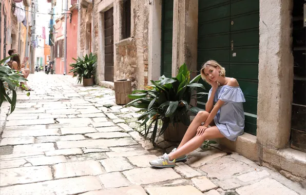 Short hair, model, gorgeous, photoshoot, posing, beautiful face, outdoors, Rovinj