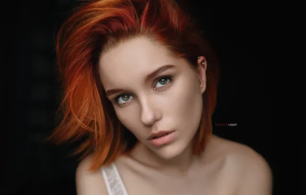Picture hair, portrait, Girl, red, Alexander Drobkov-Light, Maria Larina