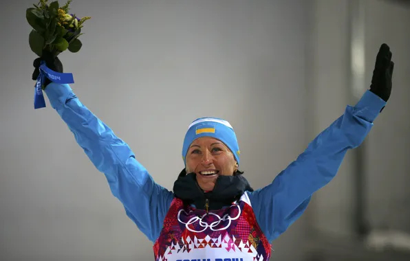 Picture Ukraine, Biathlon, Sochi 2014, The XXII Winter Olympic Games, Vita Semerenko