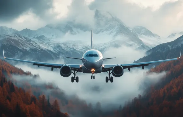 Flight, aviation, the plane, technique, AI art, neural network