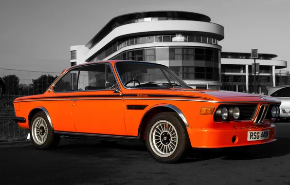 Picture road, car, auto, orange, the city, BMW, Machine, is