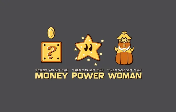 Picture women, power, money, Mario, super
