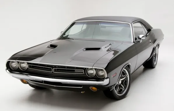 Challenger, Dodge, Muscle, 1971, Dodge, Challenger, Black, Black