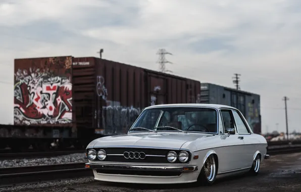 Audi, wheels, tuning, front, classic, train, face, old school