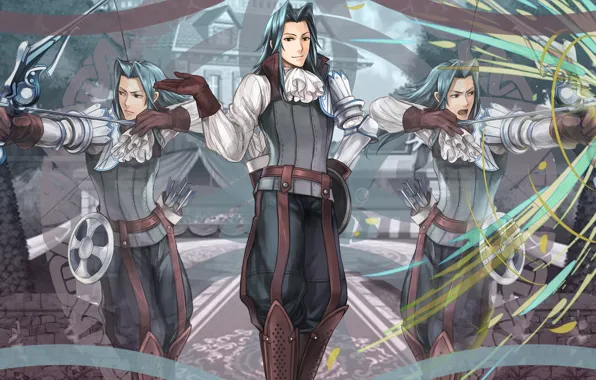 The game, bow, fantasy, arrow, guy, Fire Emblem