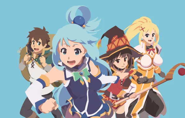 Anime, art, characters, vector graphics, Kono Subarashii Sek'ai Is Shukufuku Wo!