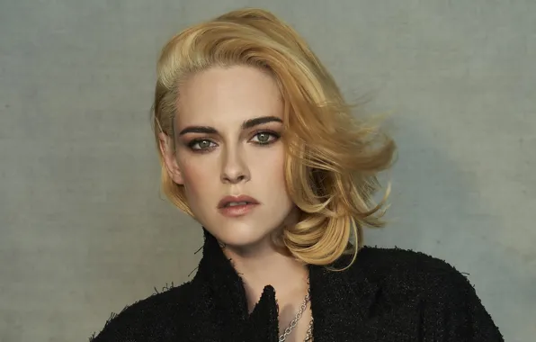 Look, girl, makeup, actress, blonde, Kristen Stewart