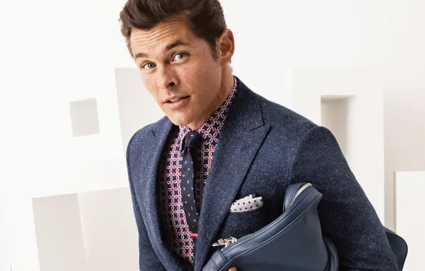 Costume, tie, actor, bag, jacket, photoshoot, James Marsden, James Marsden