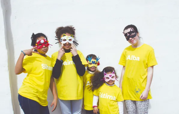 Children, mask, smile, gestures, The Fabulous Ten