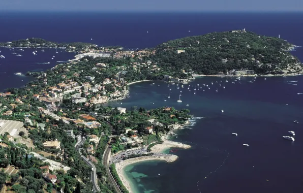 Sea, coast, France, France, Nice, view from the sky, Saint Jean Cap Ferrat, French riviere