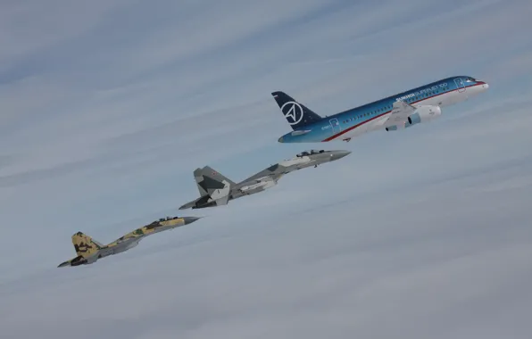 Picture two, Superjet-100, SU-35