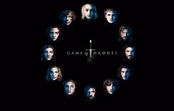 Picture Logo, Series, Game of Thrones, Background, Characters, HBO
