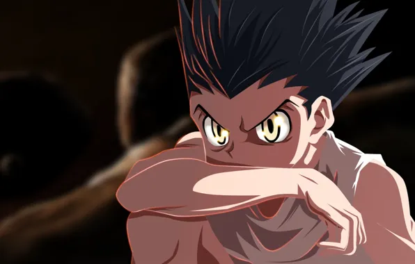 Anger, boy, art, hunter x hunter, gon, Gon