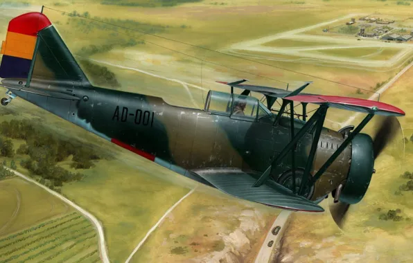 Figure, art, Spain, Grumman, civil war, goblin, G23, Stanislav Hayek