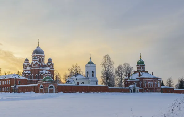 Winter, snow, the monastery