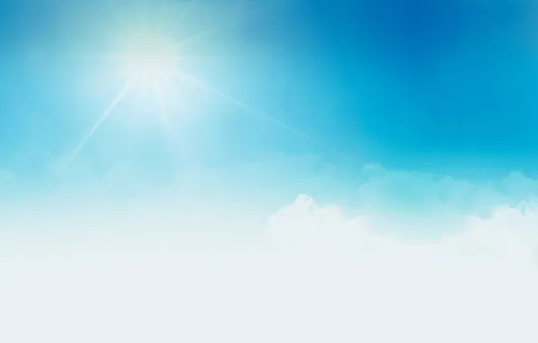 White, the sky, the sun, clouds, landscape, background, widescreen, Wallpaper