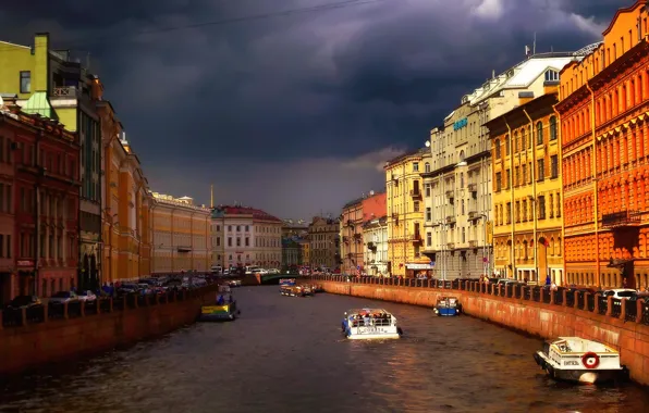 Sink, Saint Petersburg, channel, Russia, cloud, Russia, St. Petersburg