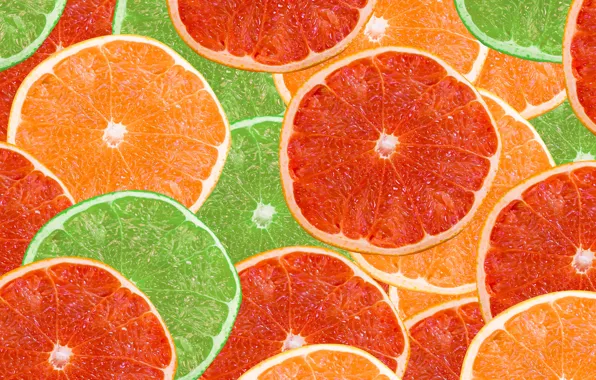 Orange, texture, lime, fruit, circles, citrus, different, grapefruit