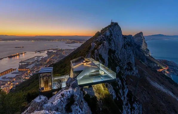 Strait, rock, Gibraltar