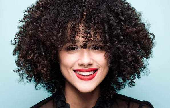 Picture portrait, look, hair, piercing, makeup, piercing, Nathalie Emmanuel, Nathalie Emmanuel